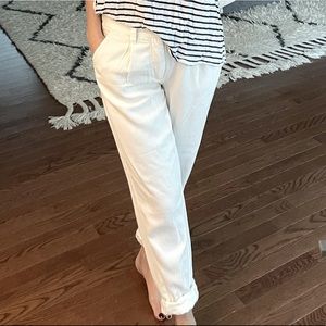 Anthropologie cream pants